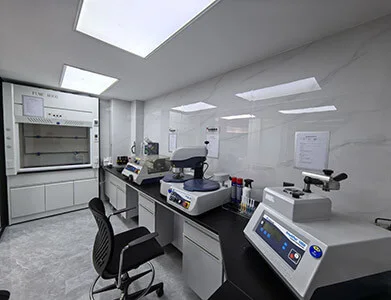 상하이 본사 실험실 · 시편 준비